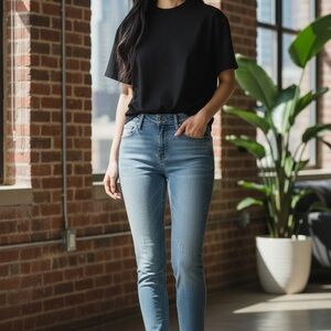 Vigoss Light Blue Skinny Jeans for Women